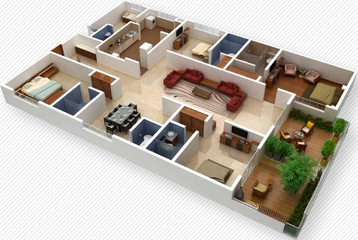 4 BHK Luxury Flats at Merlin Serenia - Apartment Image