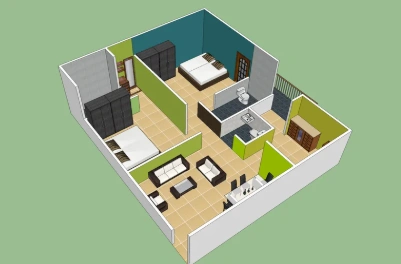 Modern 2bhk apartments in Rajarhat - Apartment Image