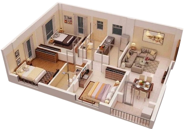 Luxury 3 BHK Flats at F Residences - Apartment Image