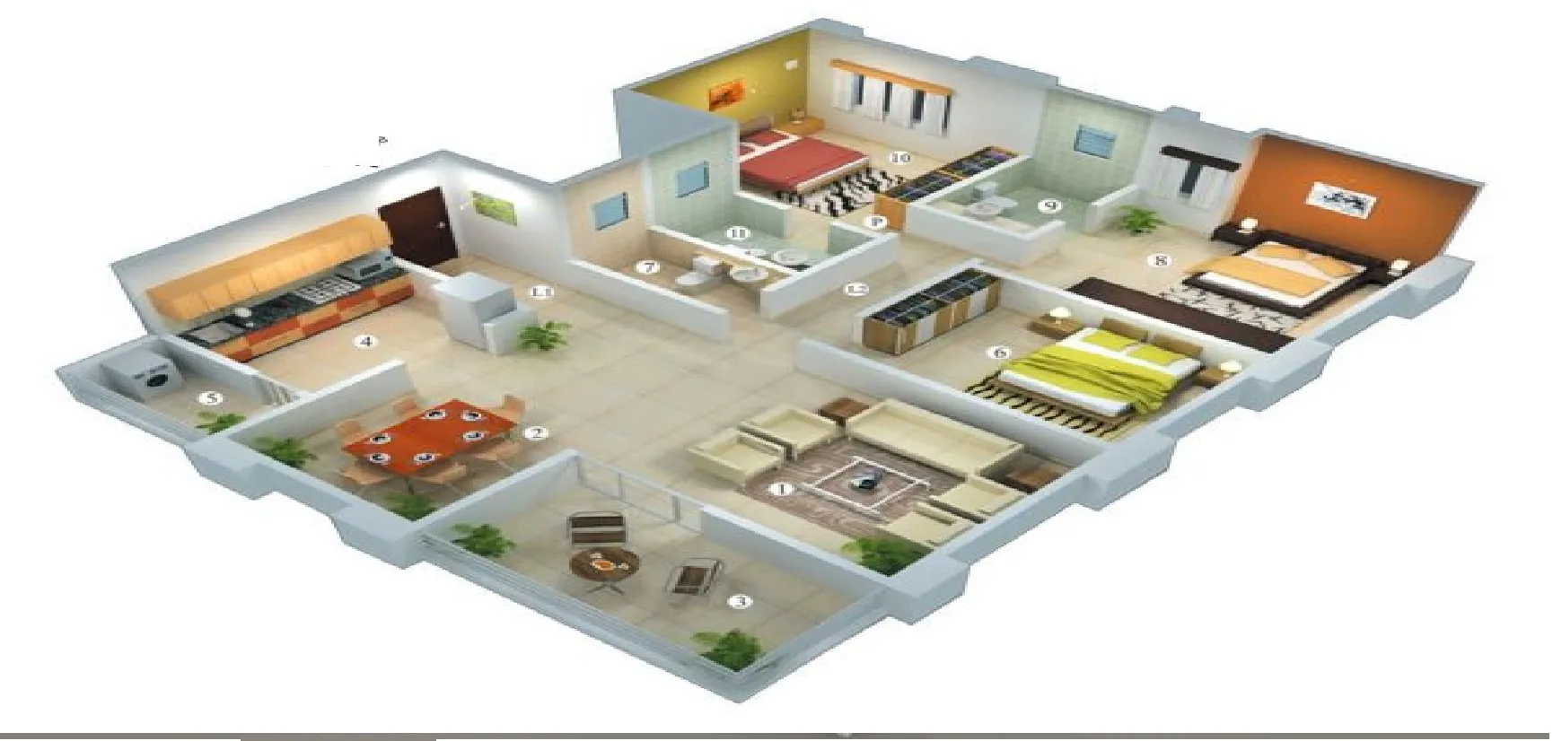 Spacious 3 BHK in Rajarhat - Apartment Image